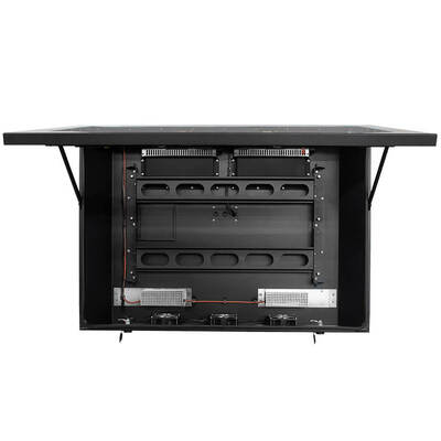 Weatherproof schermbehuizing PDS-V18-32 32" weatherproof schermbehuizing vooraanzicht met voordeur geopend